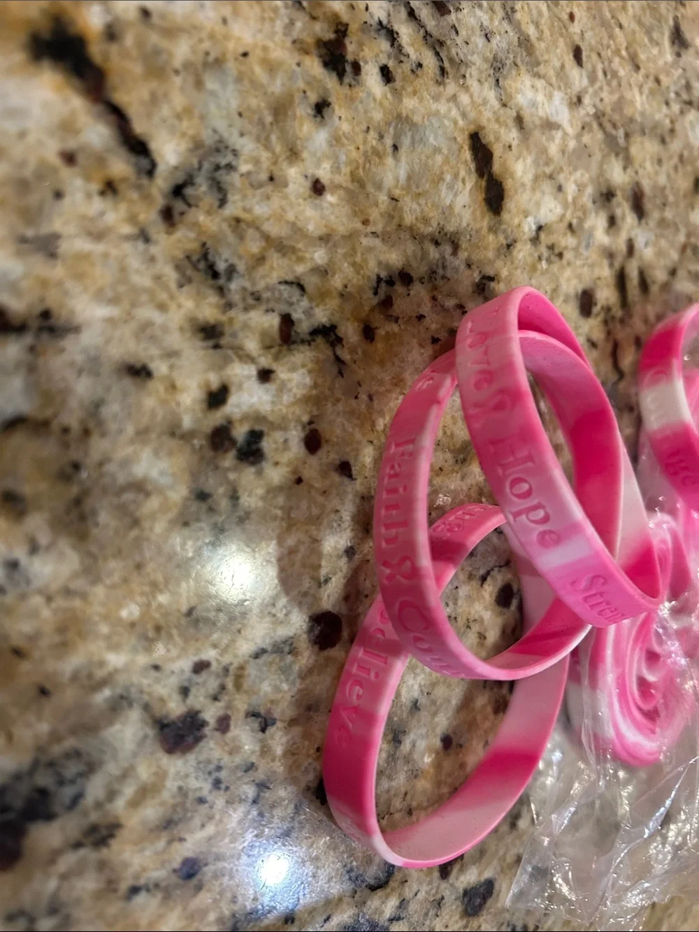 Pink Silicone Stretch Bands - Set of 16